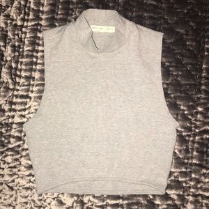 Cropped turtle neck tank